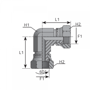 90° Swivel female Adapter BSPP. (LFGG)